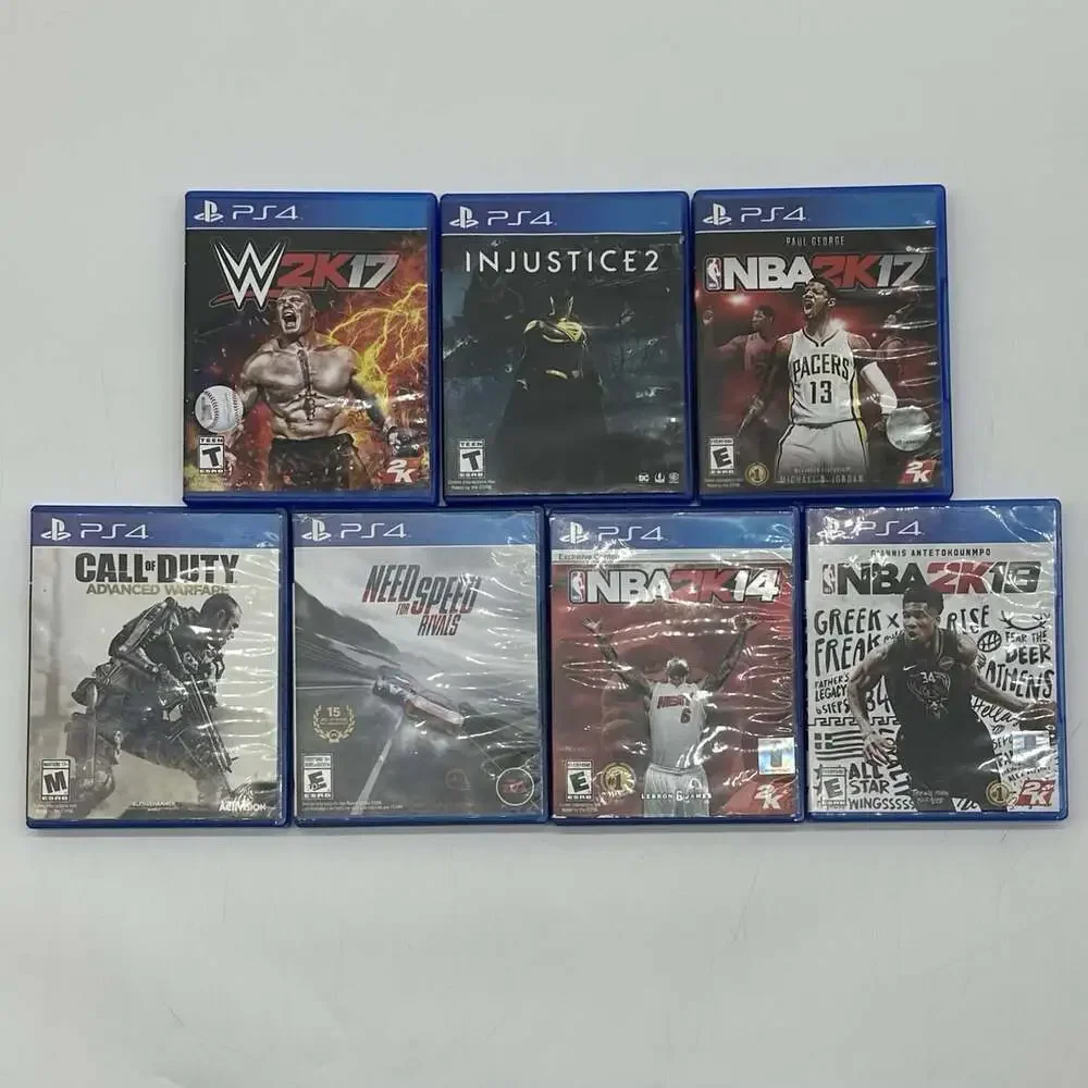 Lot of 7 Sony PlayStation 4 PS4 Games - Injustice 2/Need for Speed Rivals/COD